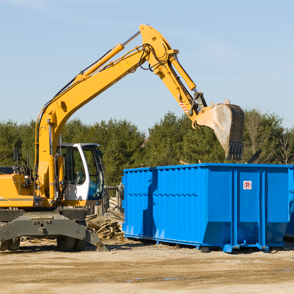 what happens if the residential dumpster is damaged or stolen during rental in Blue Creek Ohio